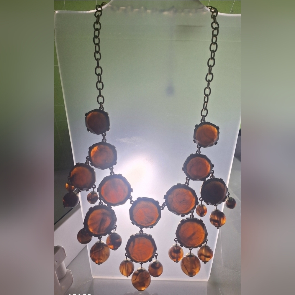 Liz Claiborne Brown Statement Necklace